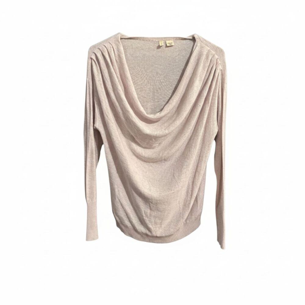 Moth Anthropologie Lilac Cowl Neck Silk Blend Sweater Size MP